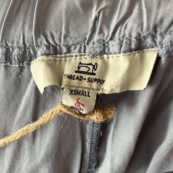 Thread & Supply Tencel Tie‎ Elastic Waist Pant Flint Stone Gray Size XS NWT - Picture 7 of 8